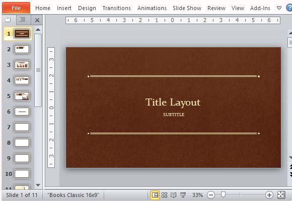 Book Powerpoint Template from freeofficetemplates.com