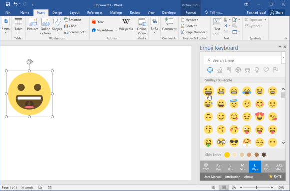 Emoji Keyboard Brings Emoji Clipart to PowerPoint and Word