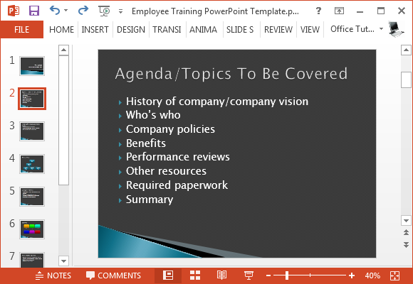 Free Employee Training Presentation Template For Powerpoint