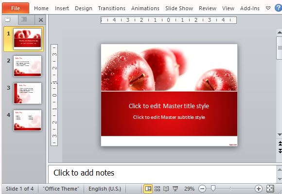 Entice Your Audience with this Beautiful and Succulent Red Apples Template