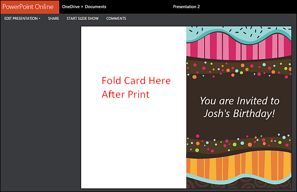 Foldable card template