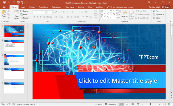 Free Brain Intelligence PowerPoint Template