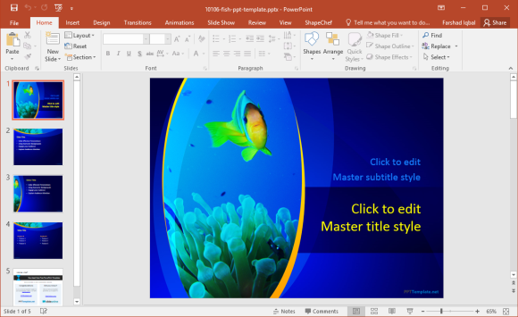 Free Fish PowerPoint Template