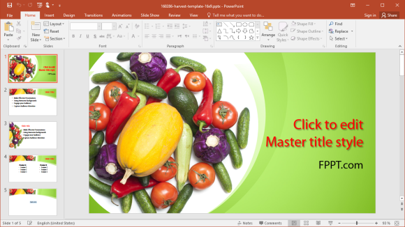 Free Harvest PowerPoint Template