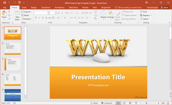 Free Internet PowerPoint Template