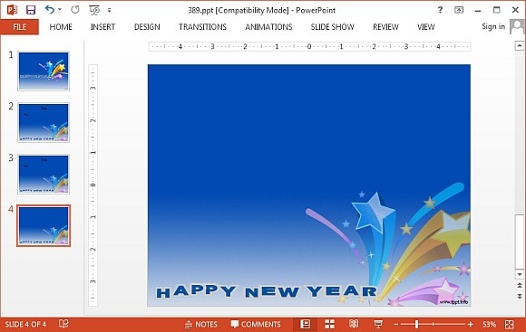 Free New Years Eve PowerPoint template