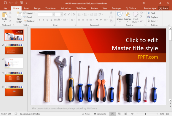 Free Tools PowerPoint Template