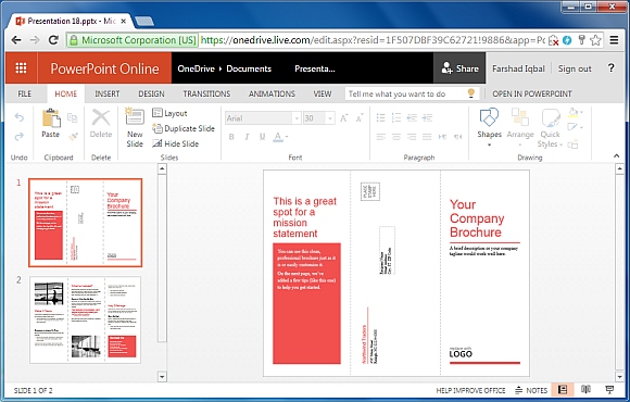 Free medical brochure maker template for PowerPoint