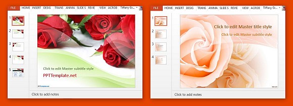 Free rose PowerPoint templates