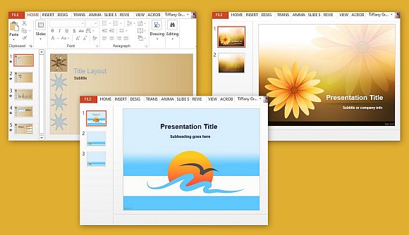 Free sun PowerPoint templates