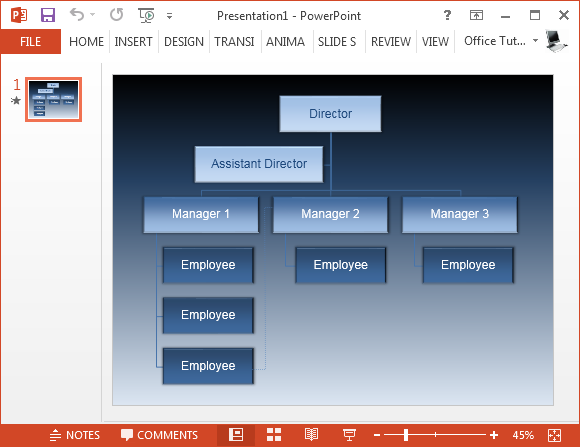 The Smartart Organization Chart Is In The Category