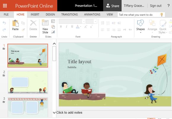 Fun and Beautiful PowerPoint Template for Education and Children Themes