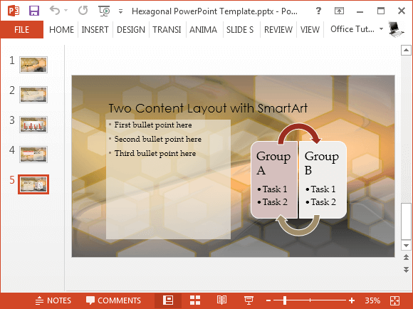 Hexagonal PowerPoint template