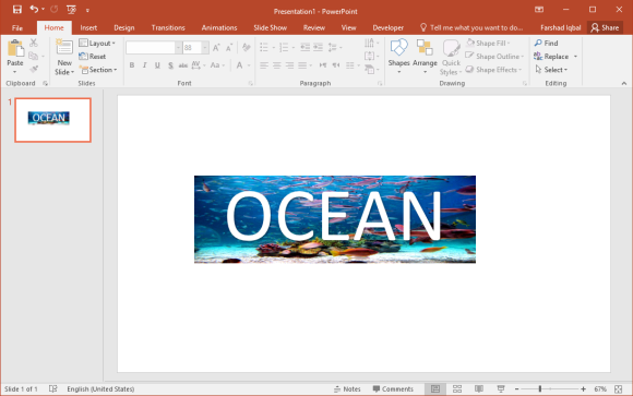 How to Add Image as Text Background in PowerPoint