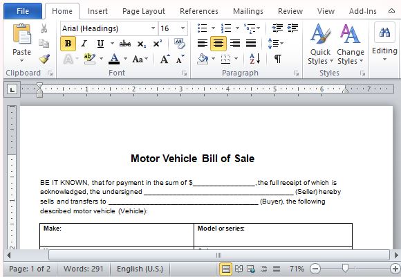 Impress Customers with Professionally Written Bill of Sale