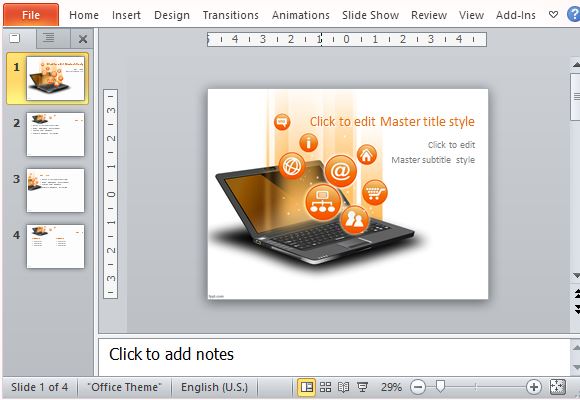 Laptop PowerPoint template