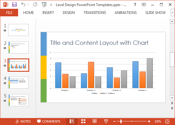 Level design PowerPoint chart