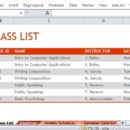 List Your Classes for a Particular Semester and Plan Ahead