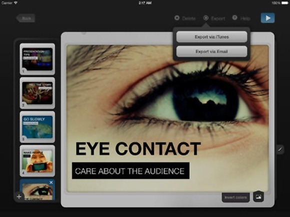 Make slides like PowerPoint on iPad