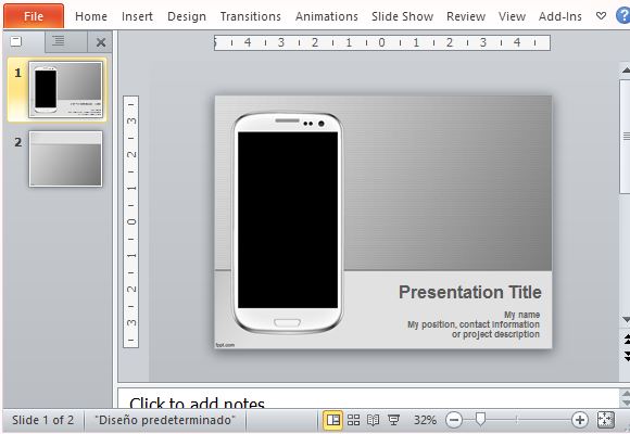 Moble apps PowerPoint template