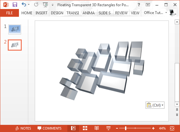 Paste 3D cube illustration