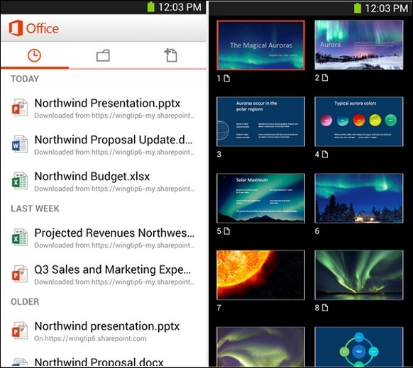 application powerpoint android