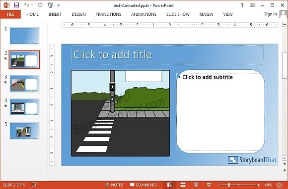 PowerPoint storyboard