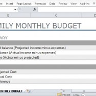 Professionally Made Family Monthly Budget Template for Excel