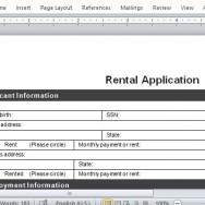 Ready to Print Rental Application Form