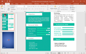 resume template powerpoint free download