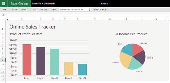 Online Sales Tracker Template for Excel Online