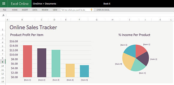 Sales graph in Excel