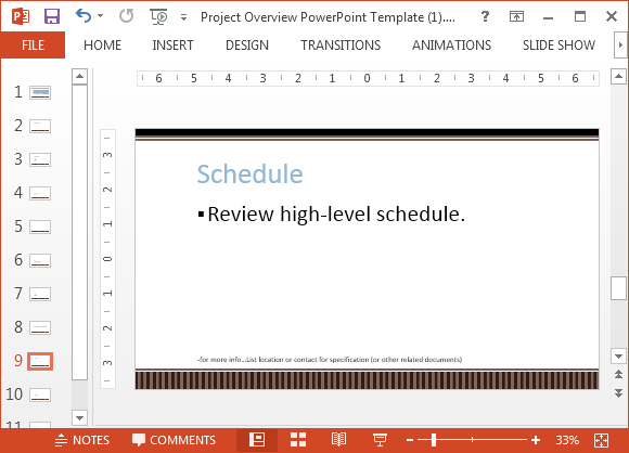 Schedule slide for proposal