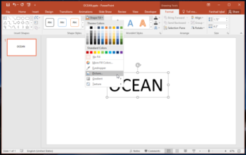 How to Add Image as Text Background in PowerPoint