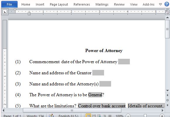 Simply Fill Out the Form to Create Your Own Power of Attorney