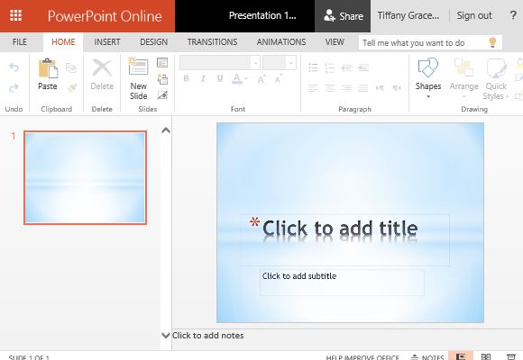 Slipstream template for PowerPoint Online