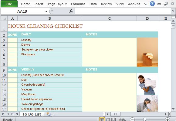 Standard House Cleaning Checklist for All Houses