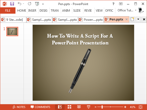 Tabs for PowerPoint