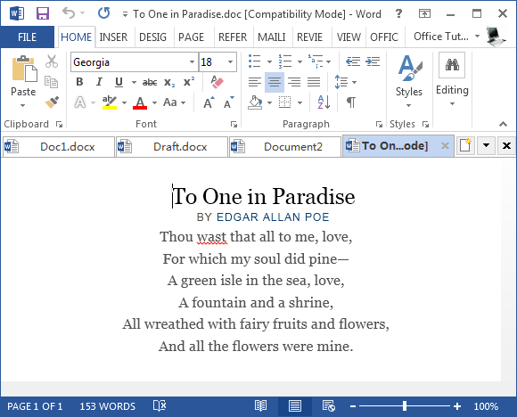 Tabs for Word