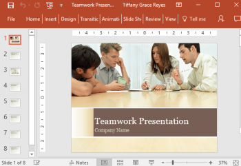 Free Teamwork PowerPoint Template