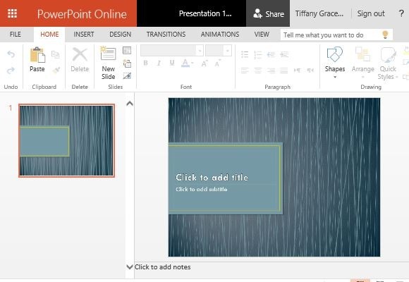 Thatch template for PowerPoint online