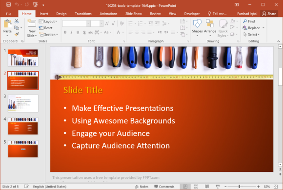 Tools Template for PowerPoint