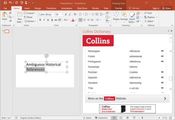 Translate Text in Office Applications