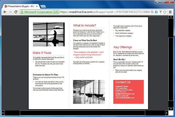 Tri-fold business brochure for PowerPoint