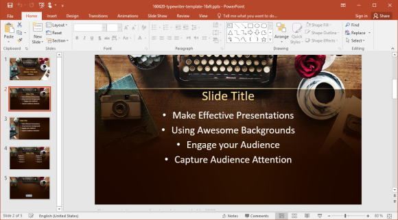 Typewriter PowerPoint Template