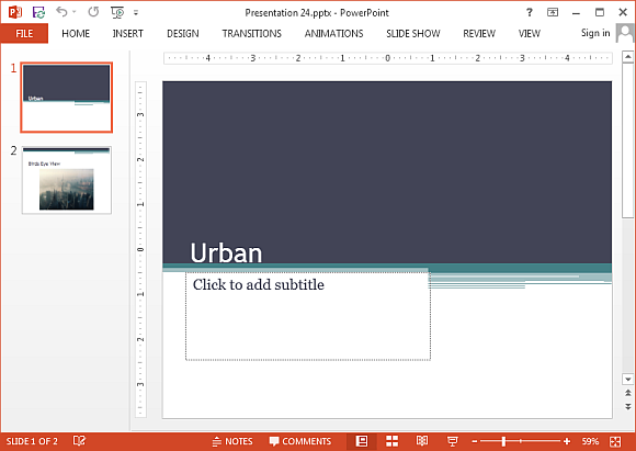 Urban template for PowerPoint 2013