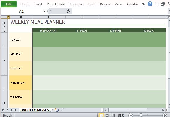 Use this Weekly Diet Planner Whether for Your Family or Clients