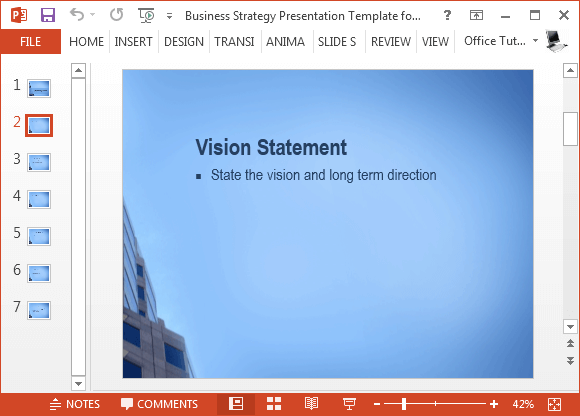 Vision statement slide