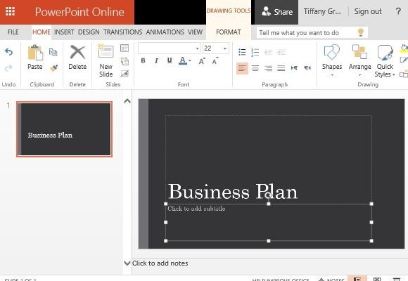 Widescreen view PowerPoint template