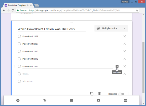 add images to your google forms